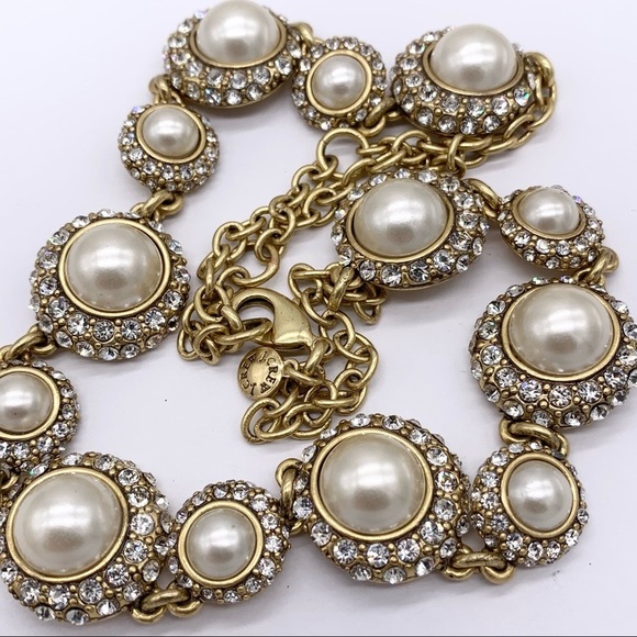 J. Crew Jeweled Pearl Link Necklace - Picture 2 of 3